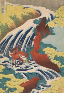 Chutes de Yoshitsune, de la série Cascades célèbres dans diverses provinces - Katsushika Hokusai